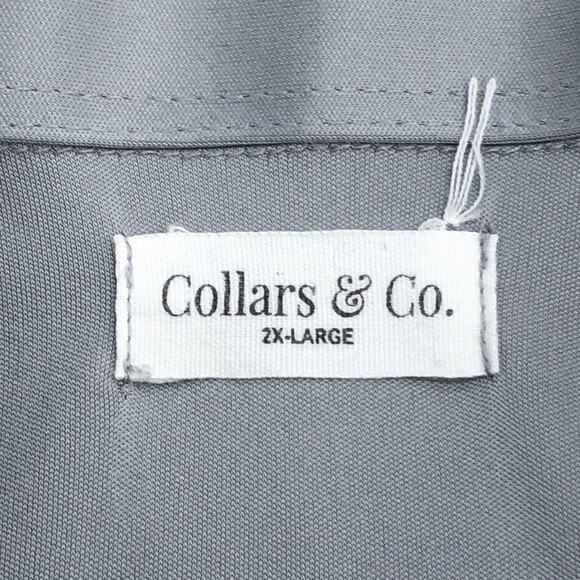 Collars & Co Mens Size 2X Polo Shirt Dress Collar Short Sleeve Polyester Grey - Picture 13 of 16